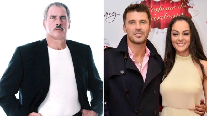 Andrés García y sus hijos Leonardo García y Andrea García