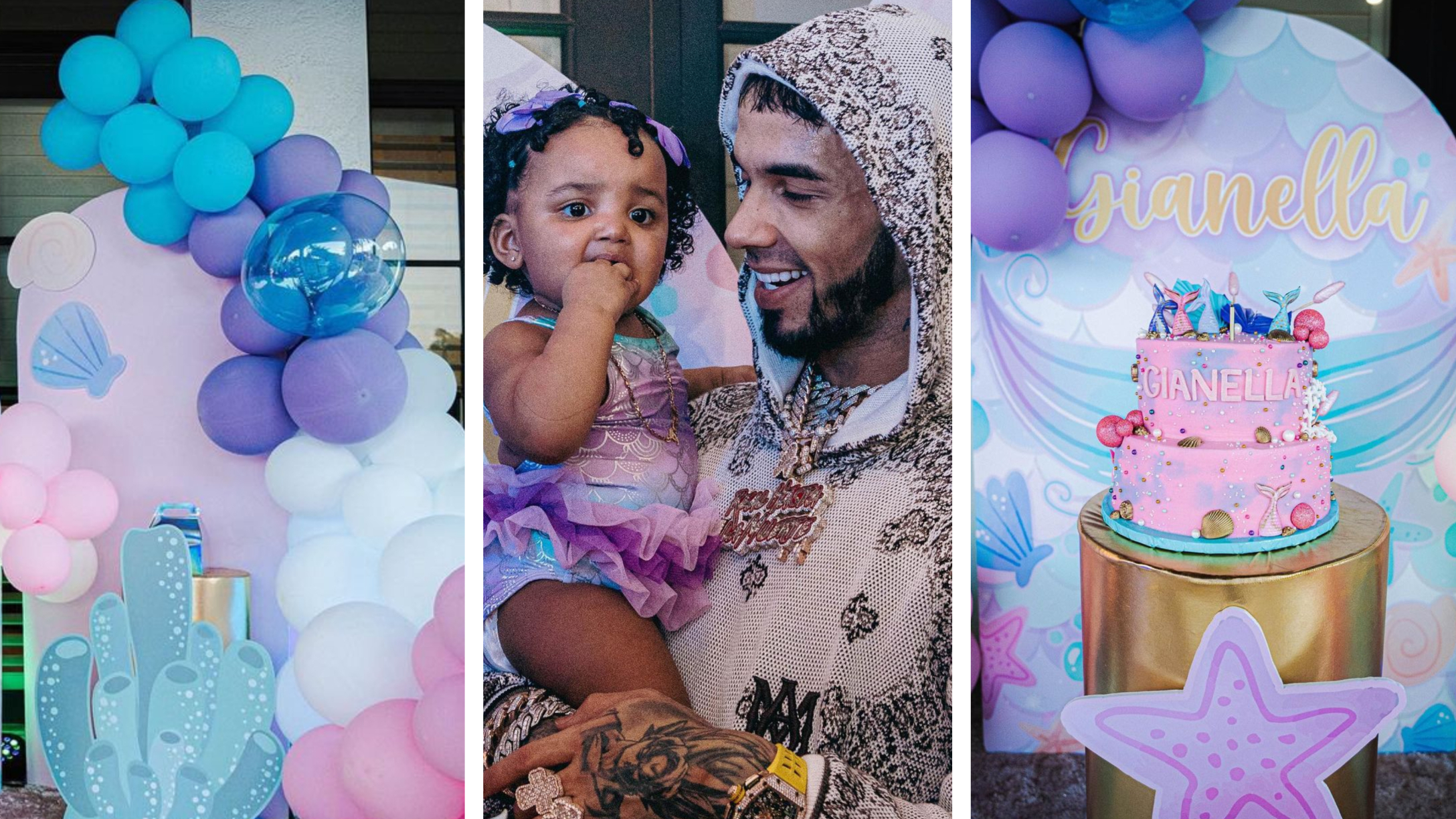 Anuel AA fiesta de cumpleaños 1 de su hija Gianella