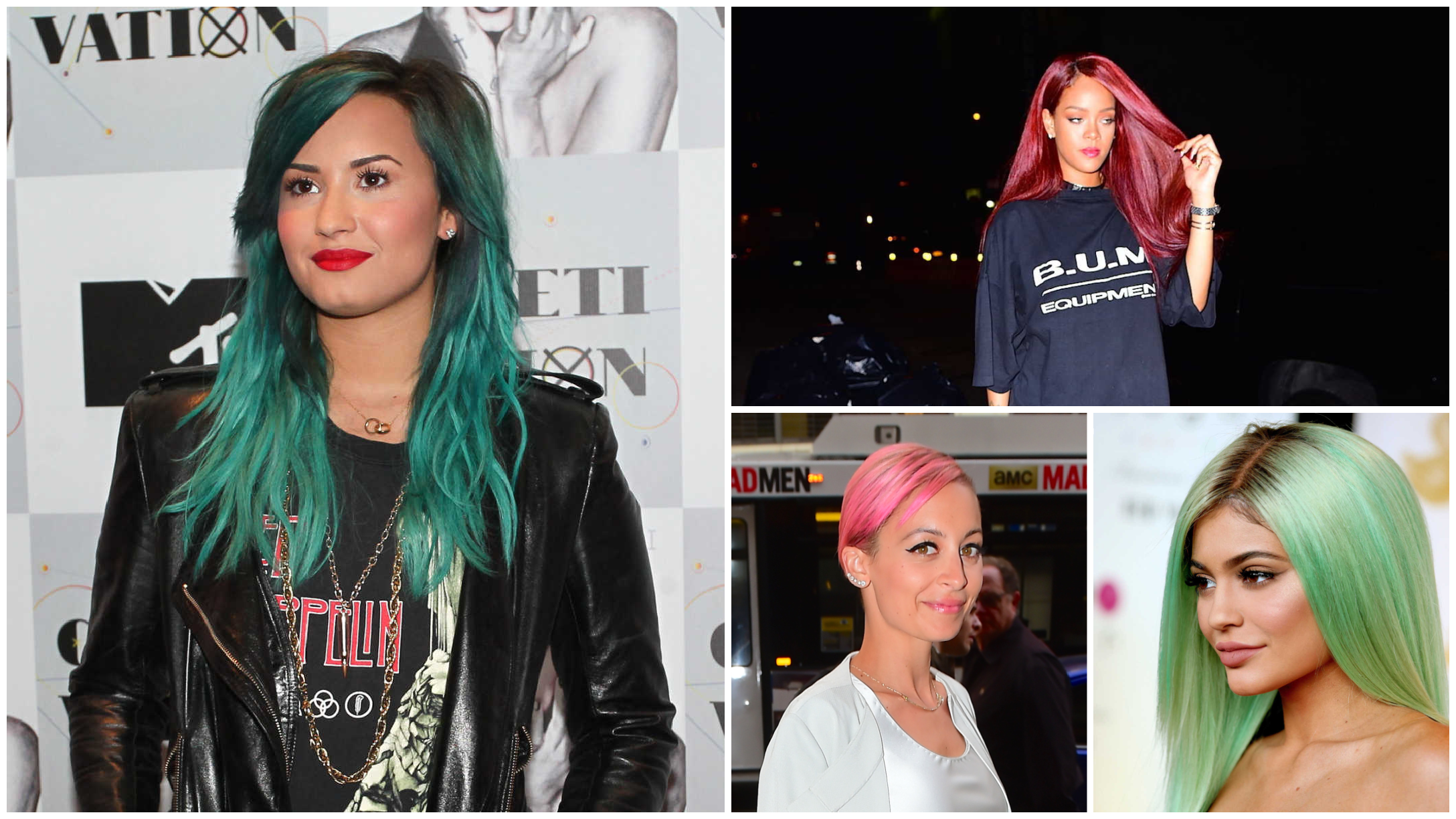 Celebs with crazy hair colors