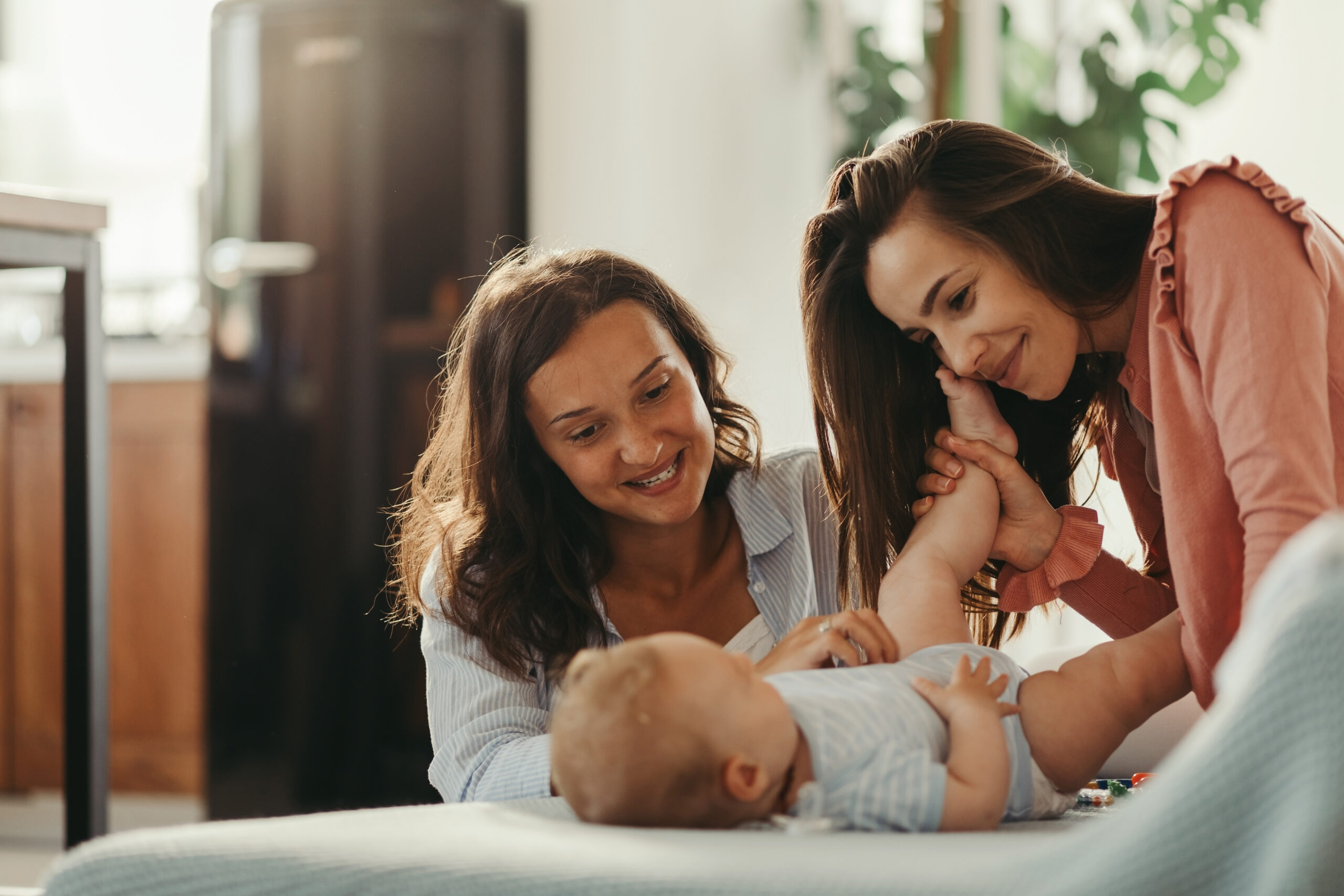 Lesbian couple and baby