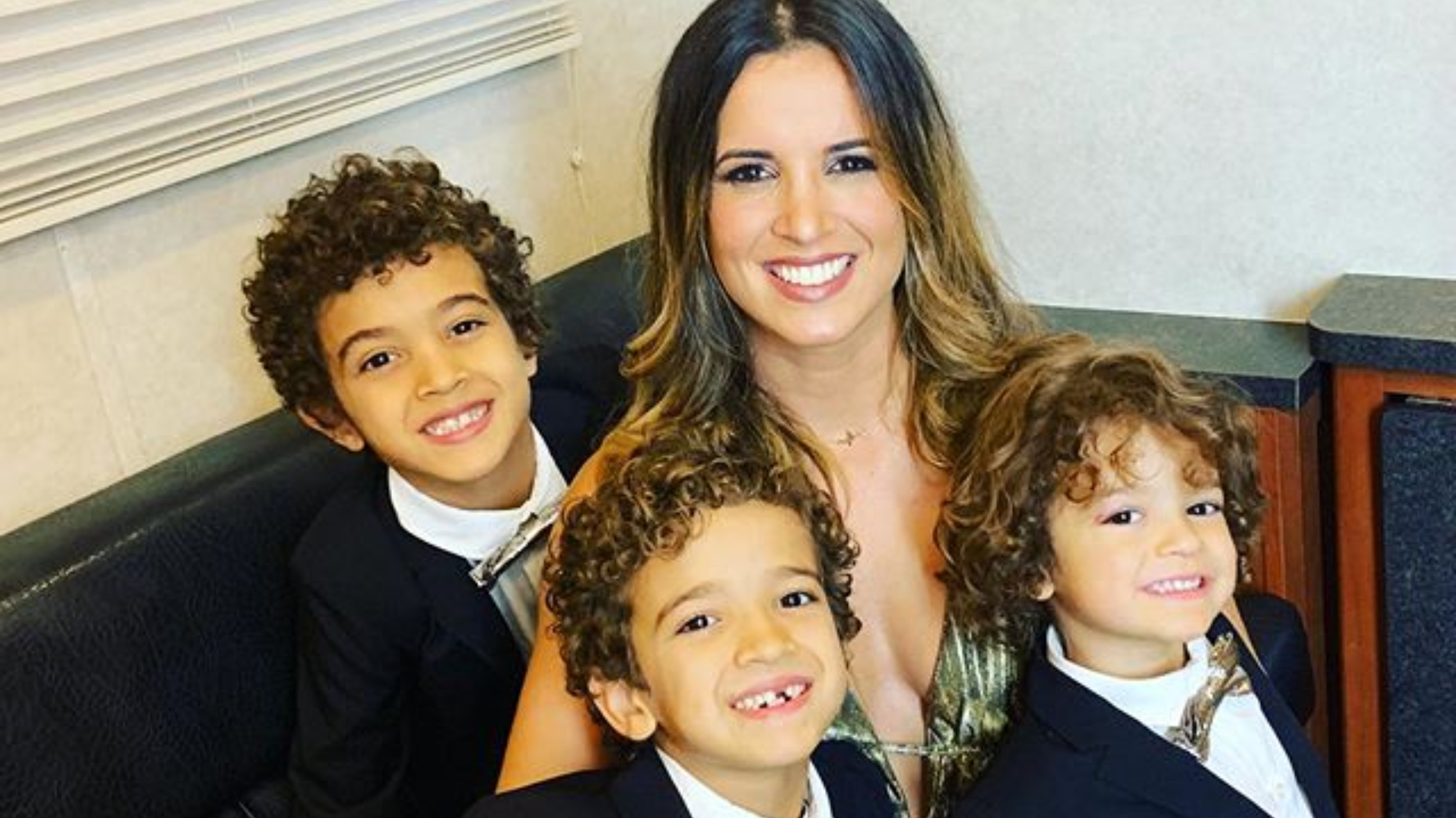 Inger Devera y sus hijos