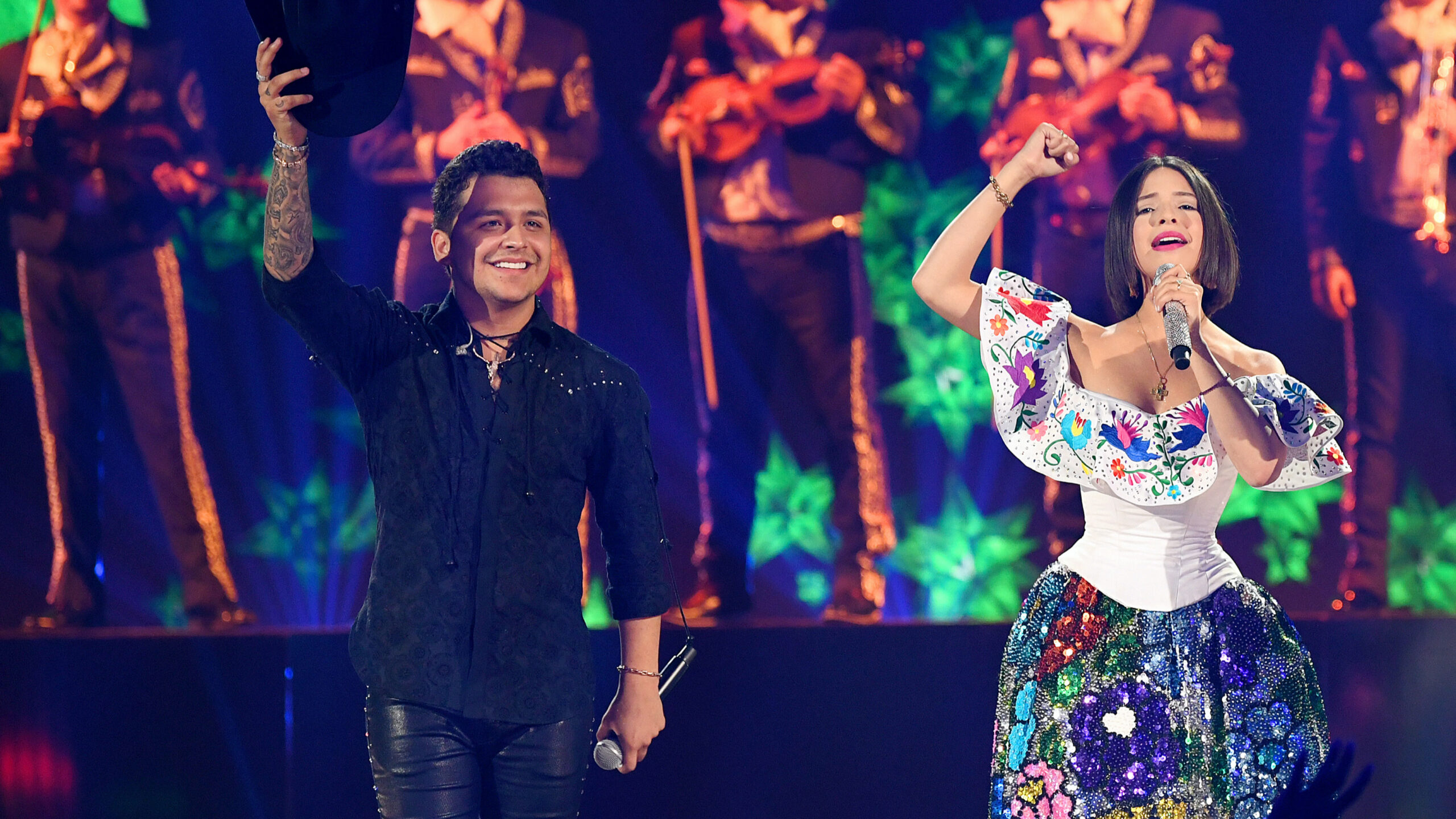 Christian Nodal y Ángela Aguilar