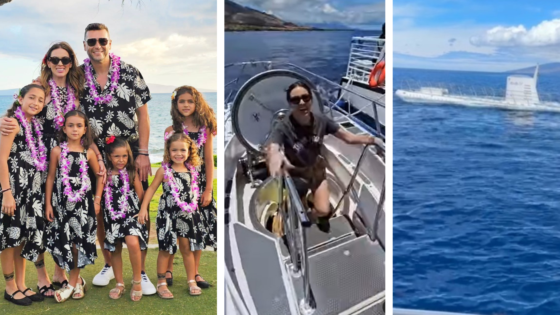 Jacky Bracamontes y su familia en Hawái