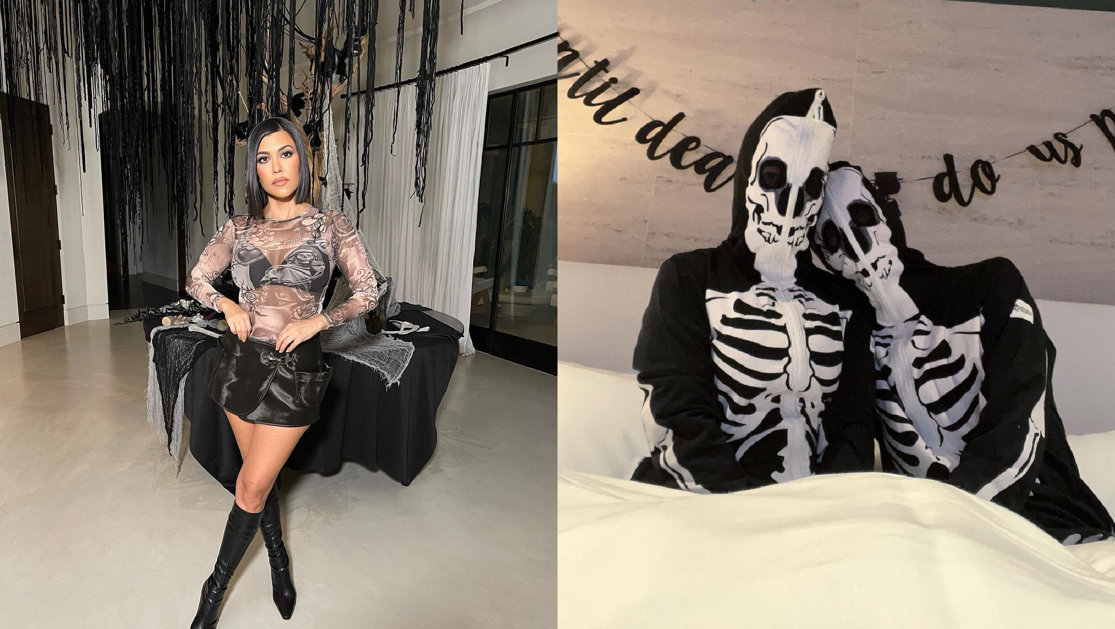 Kourtney Kardashan and Travis Kardashian Halloween