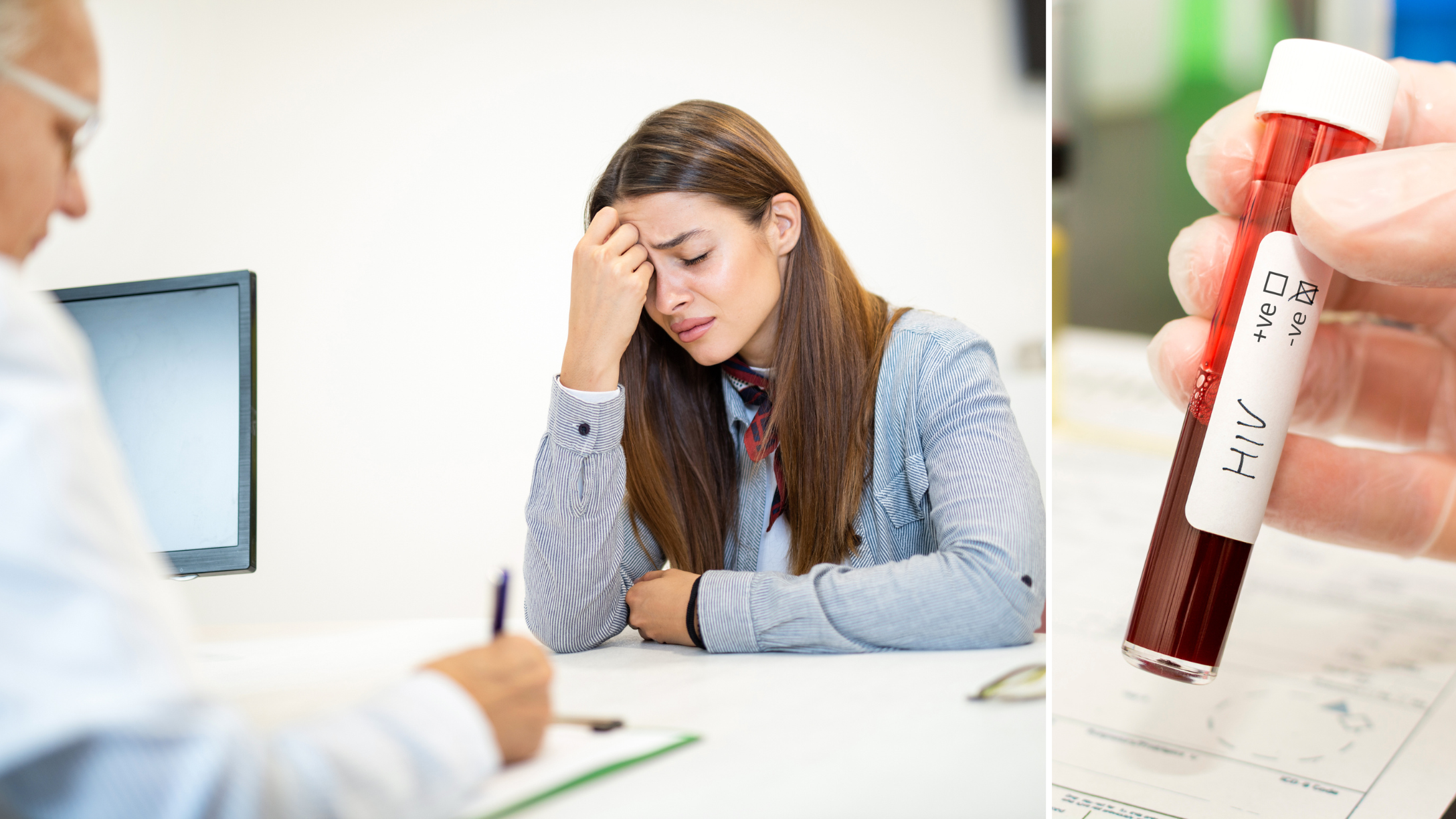 mujer examen de HIV