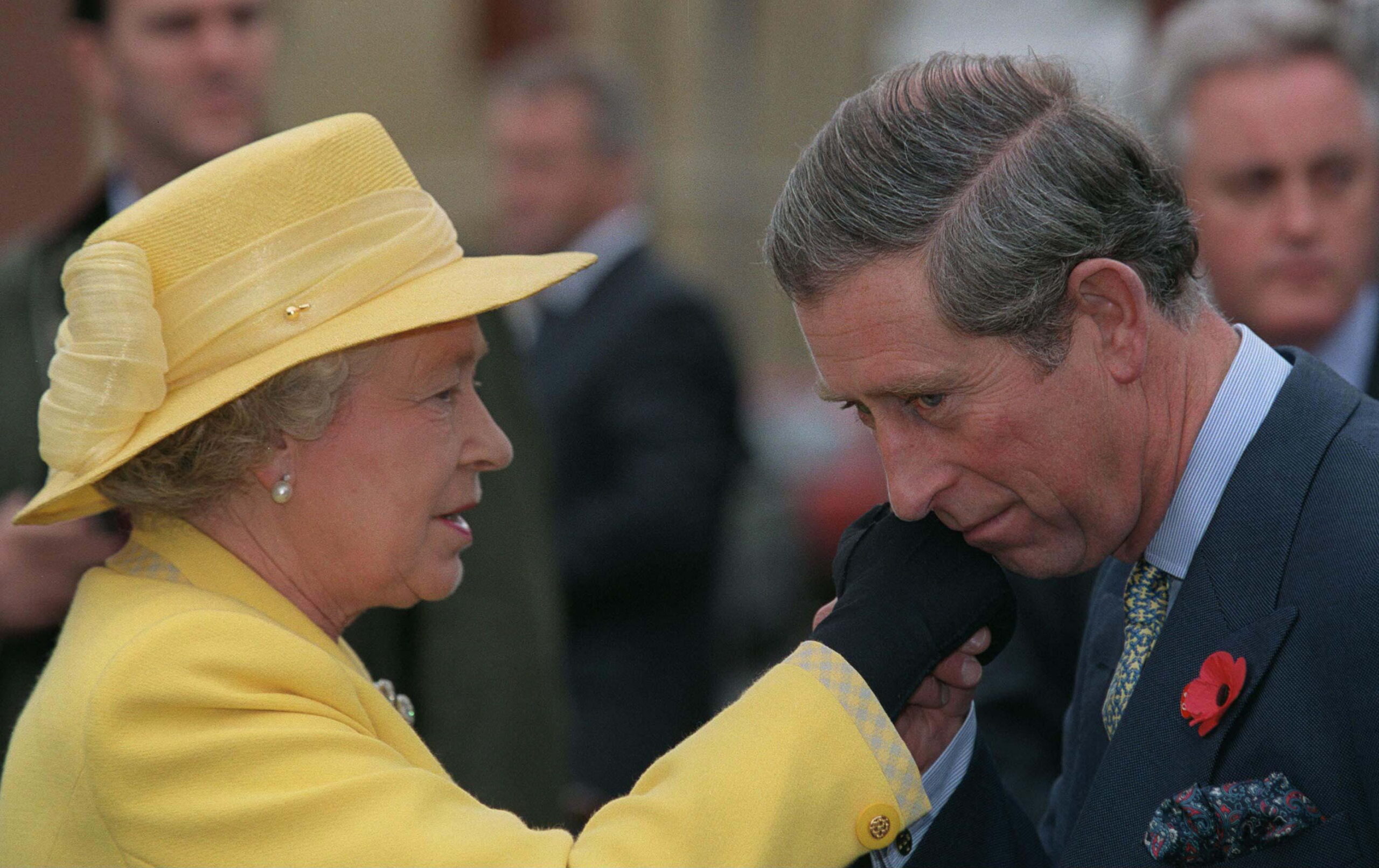 Charles Kisses Queen Hand