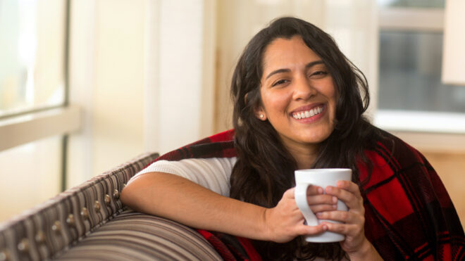 Woman smiling