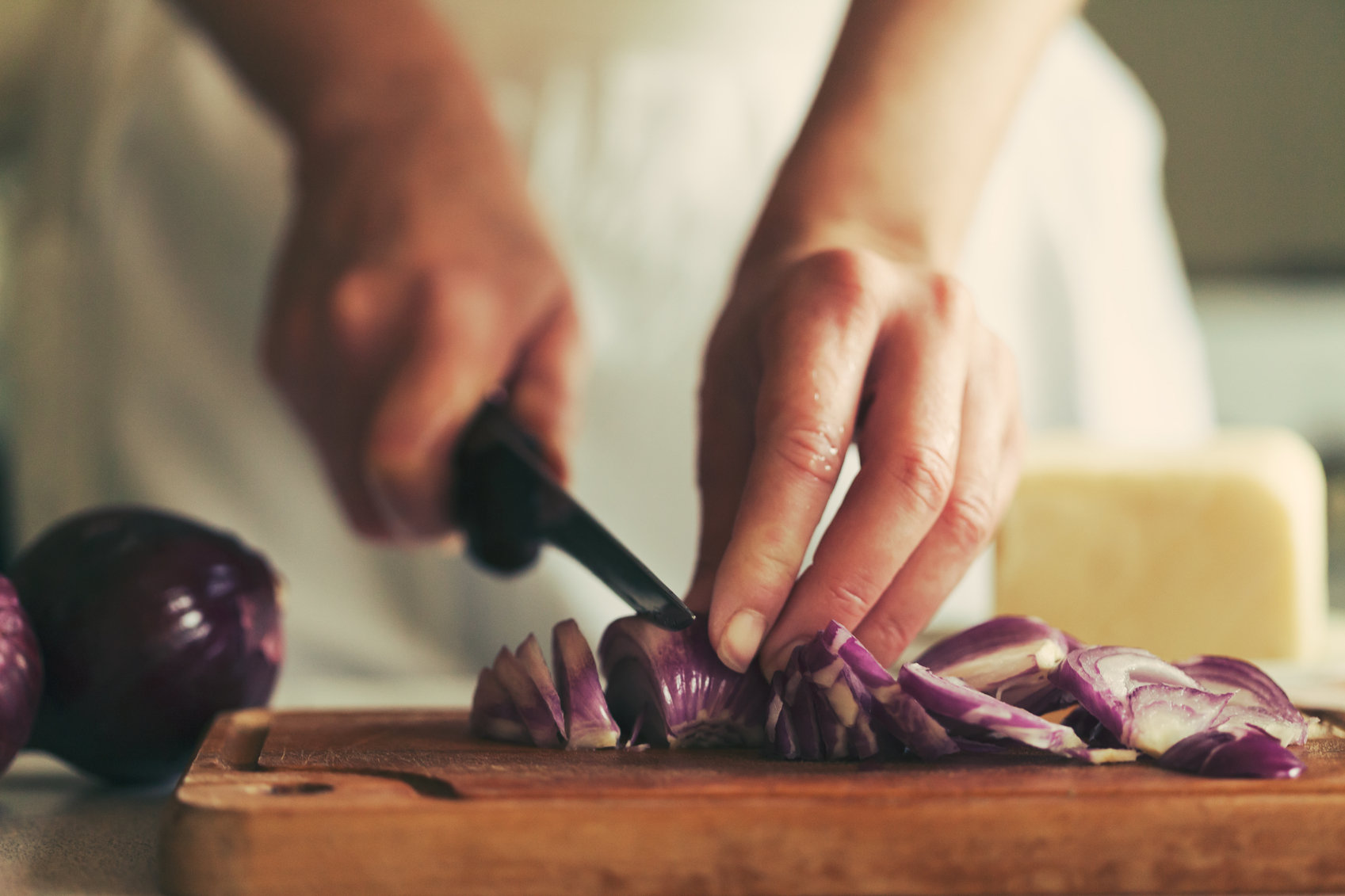 cutting vegetables