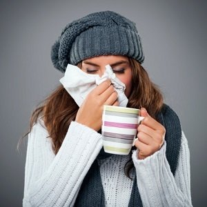 woman with a cold