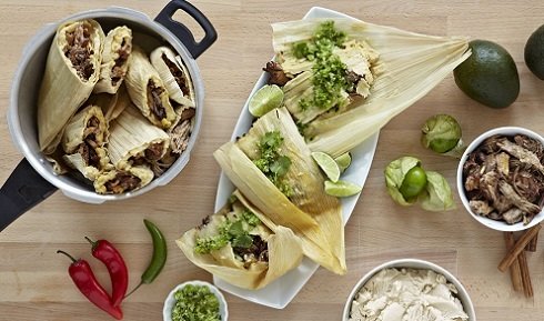 Carnitas tamales made in pressure cooker