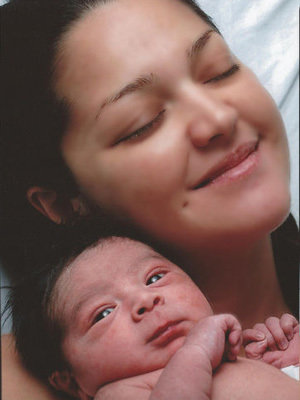 Paula Garces and baby