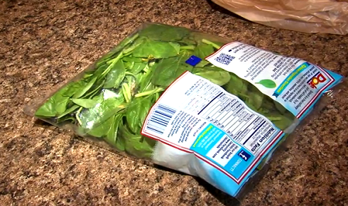 bird foot in spinach