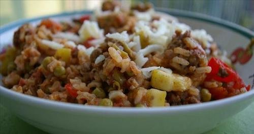 Mexi beef and rice skillet