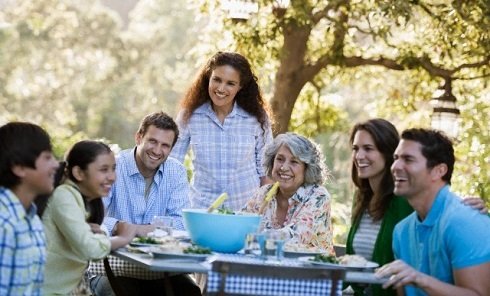 big family meal