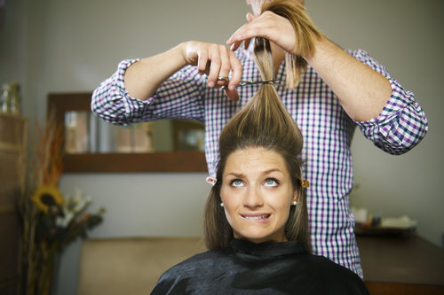 woman at hair salon