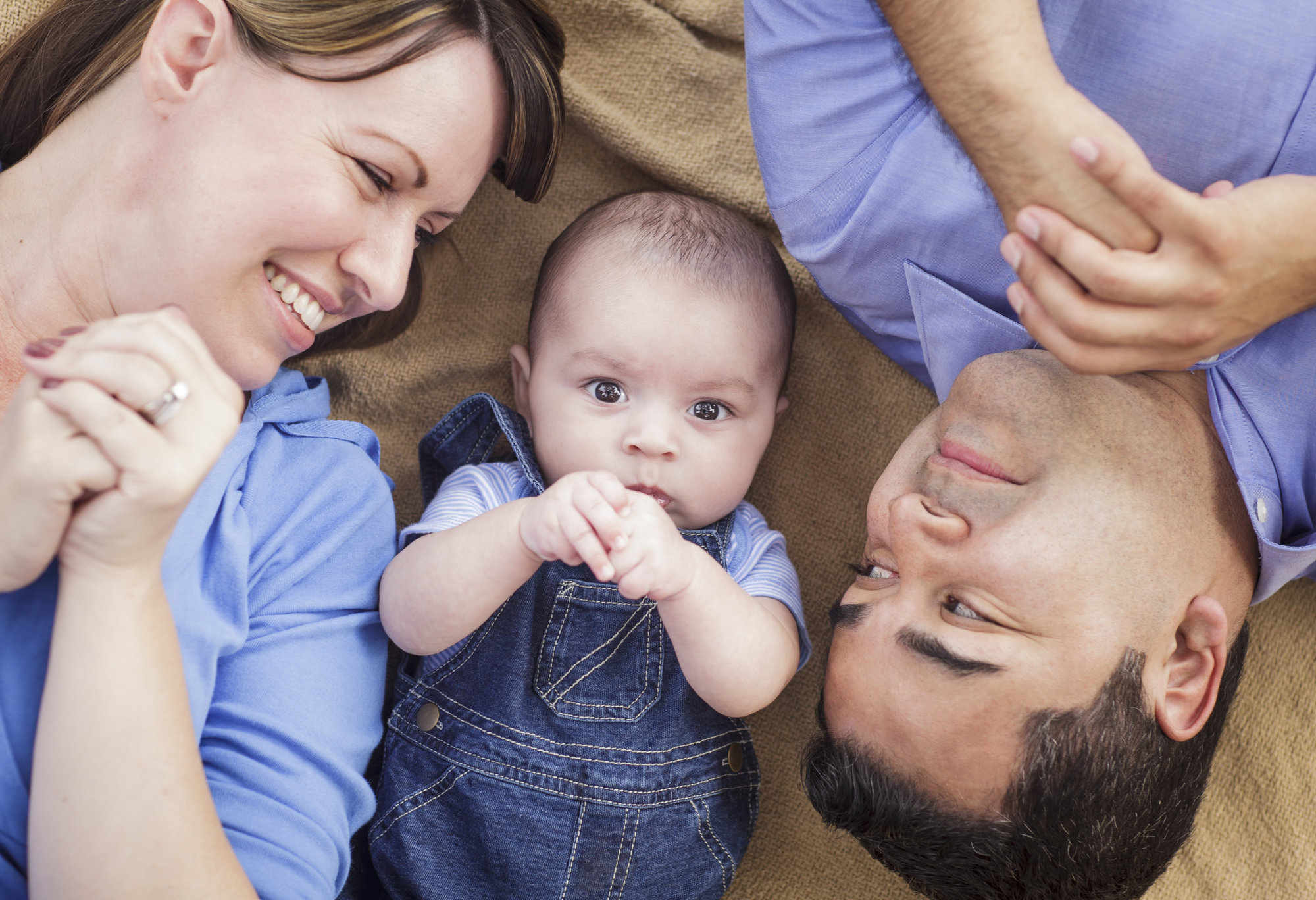 baby and parents