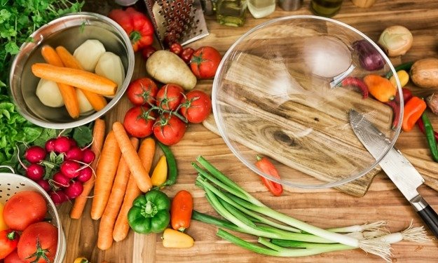 Cocinando con vegetales