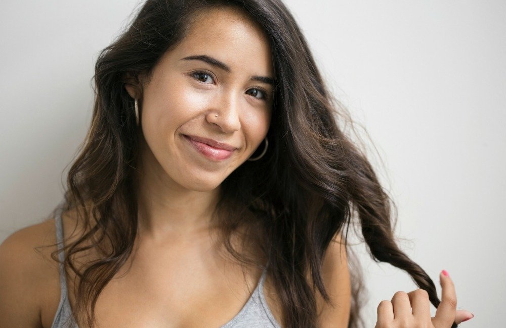 woman twirling hair