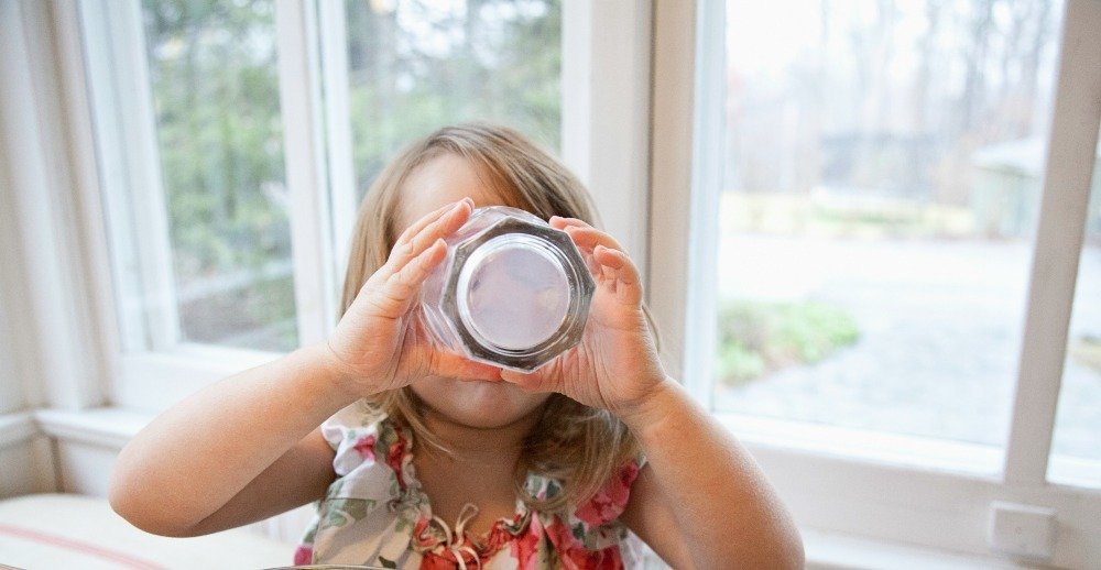 girl drinking milk