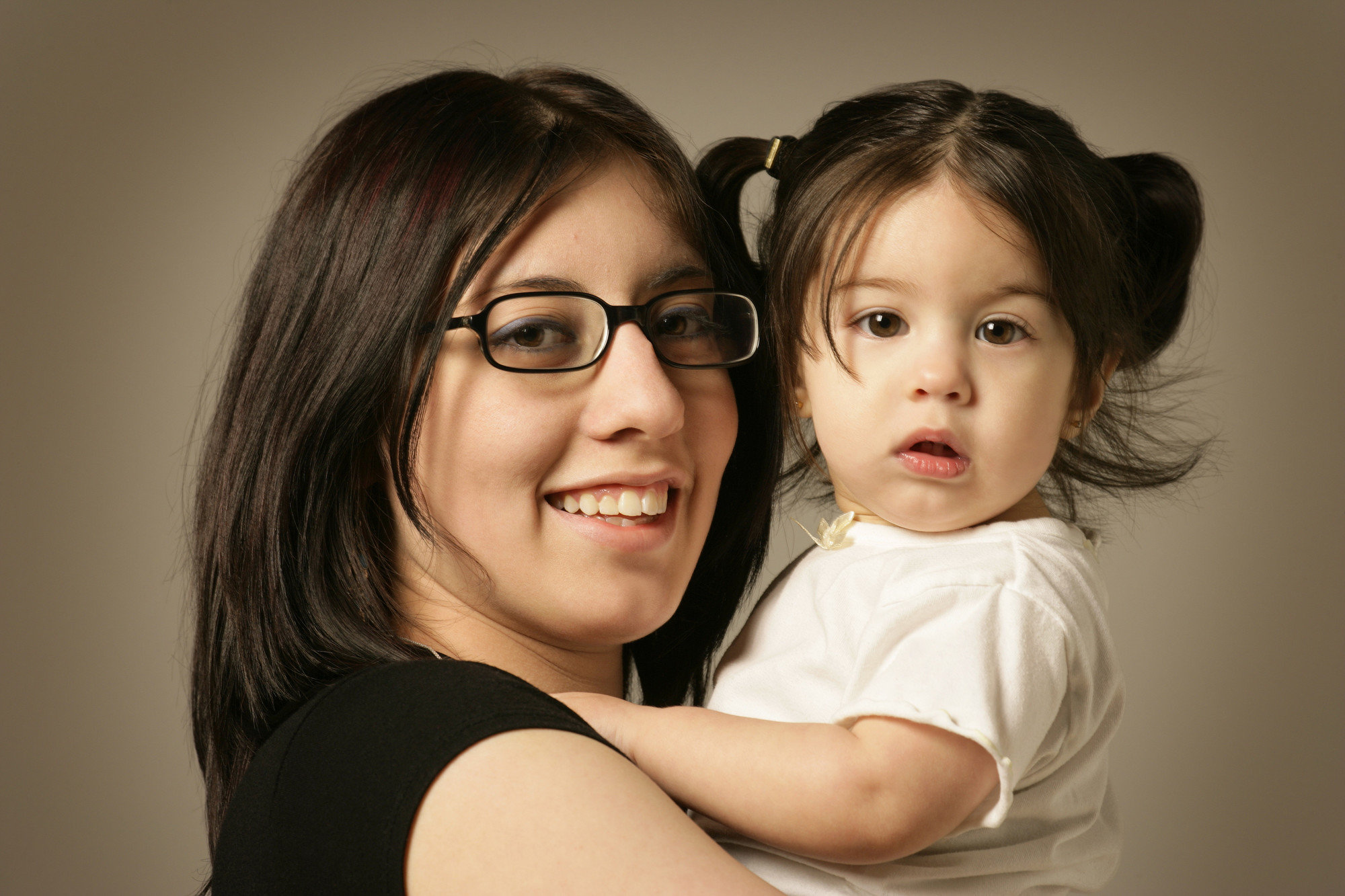 Latina mom and daughter