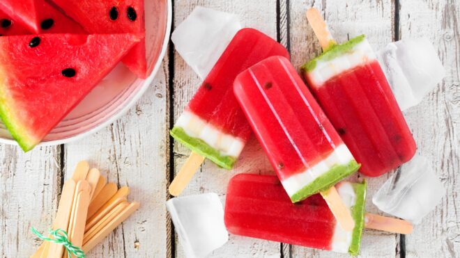 homemade watermelon popsicles