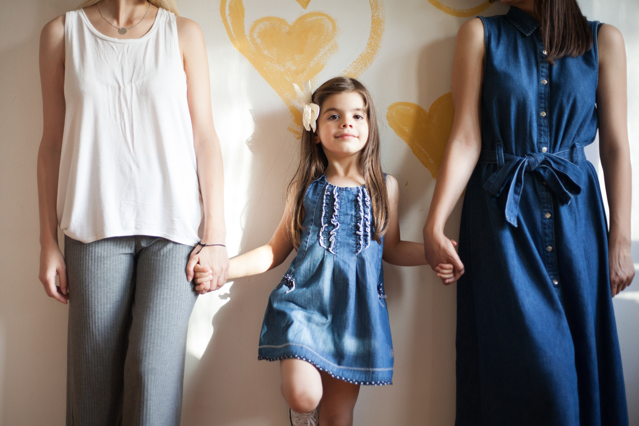 Lesbian couple with their daughter