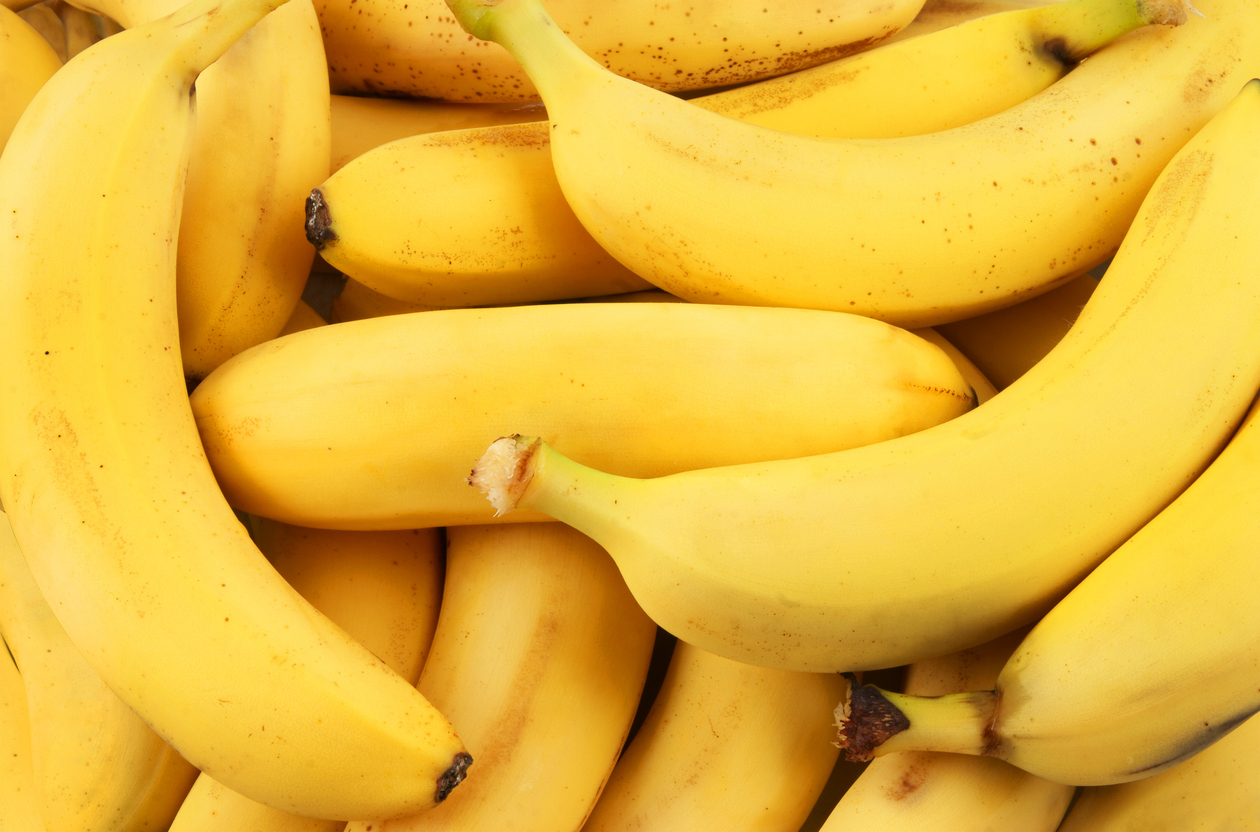 Fresh bananas background