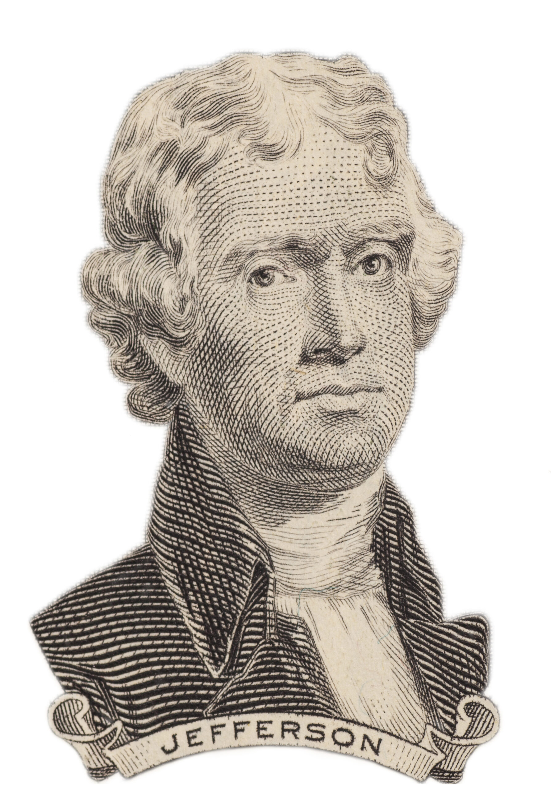 Portrait of U.S. president Thomas Jefferson