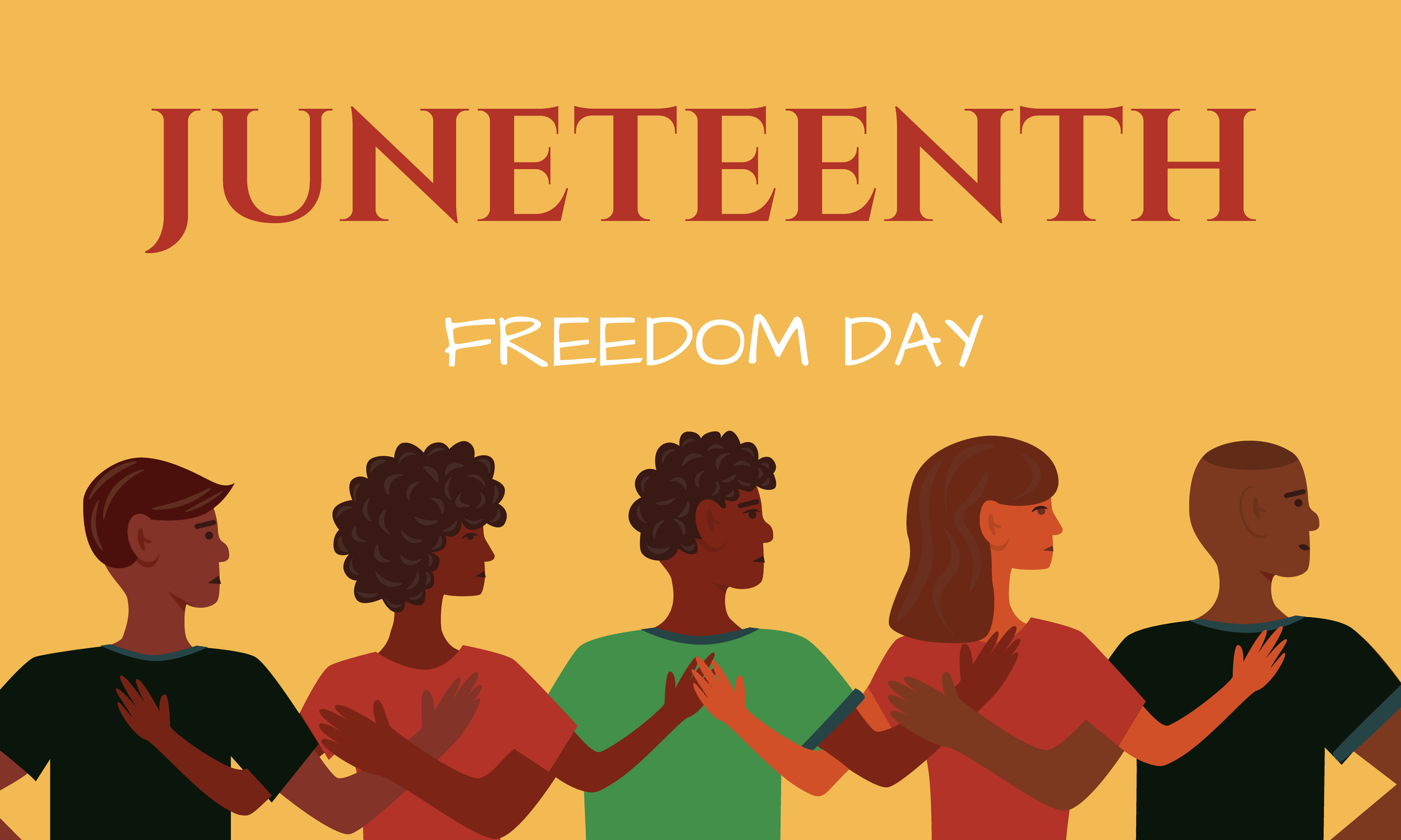 Juneteenth Independence Day. Annual american holiday, celebrated in June 19. African-American history and heritage illustration. Freedom or Emancipation day