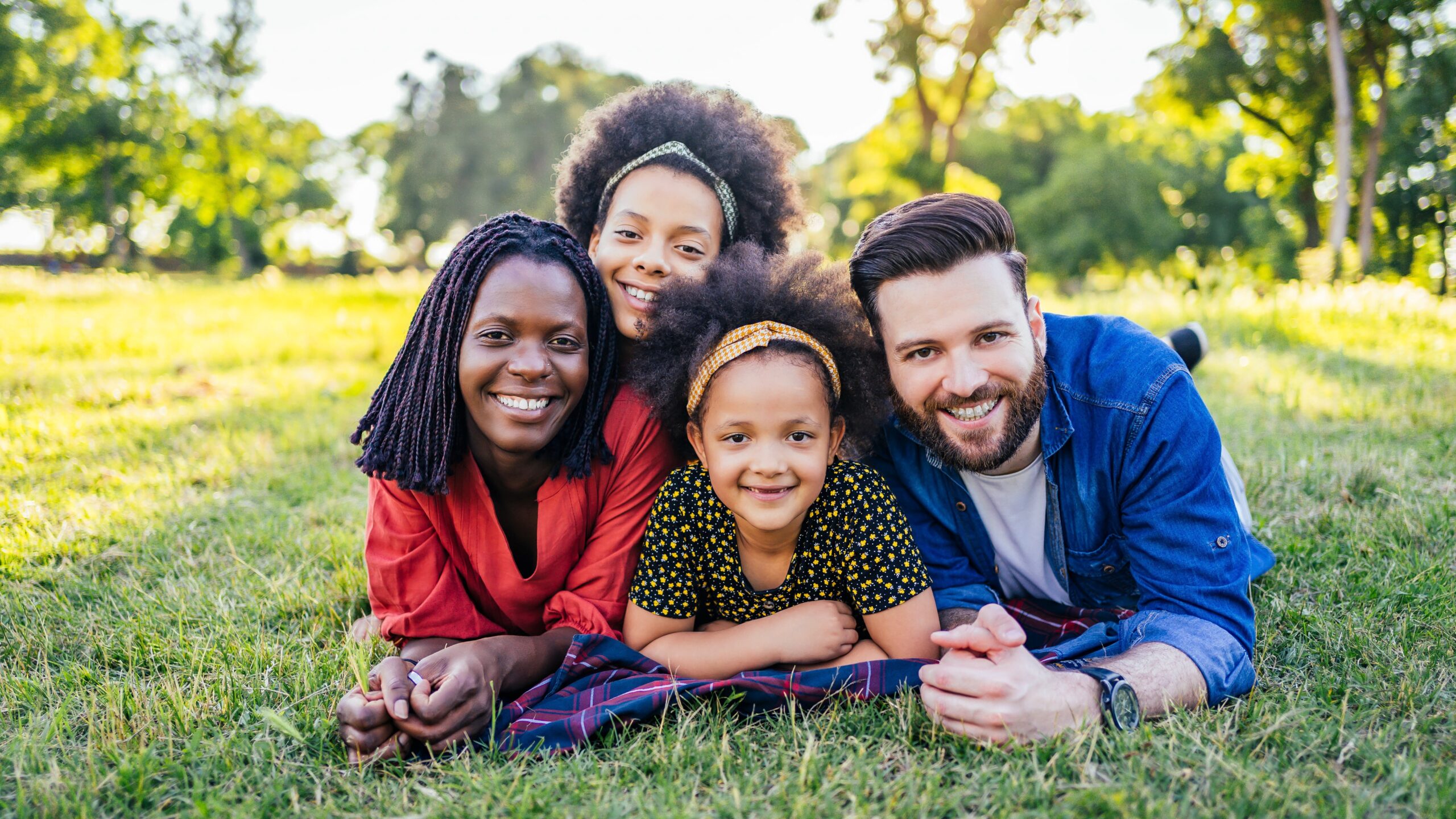 mixed race family