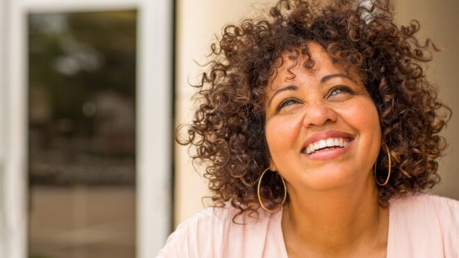 mujer feliz