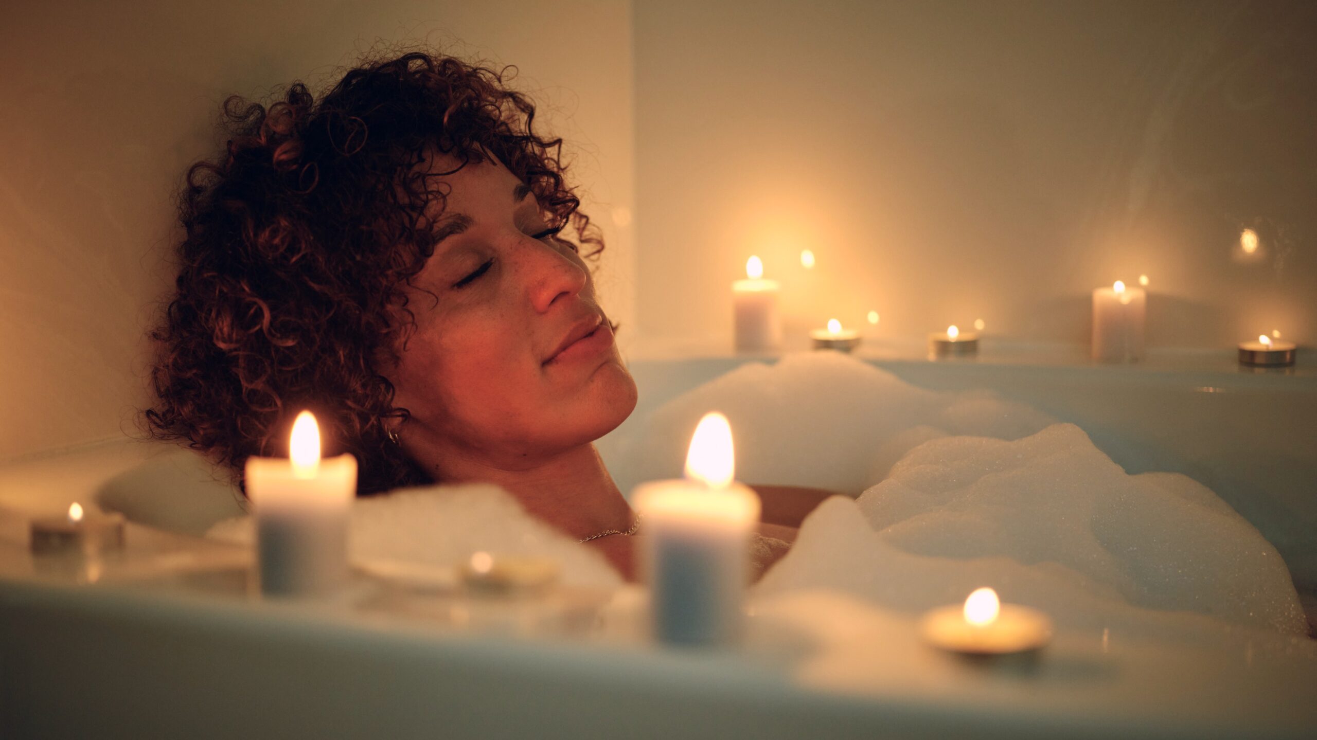 woman pampering herself on mother's day