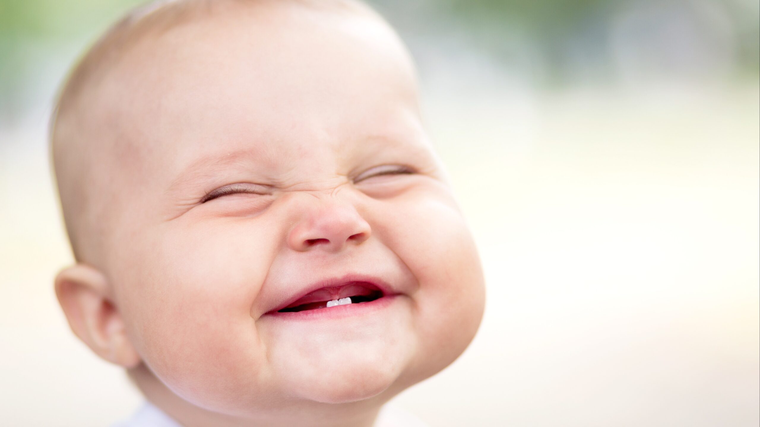 happy baby laughing