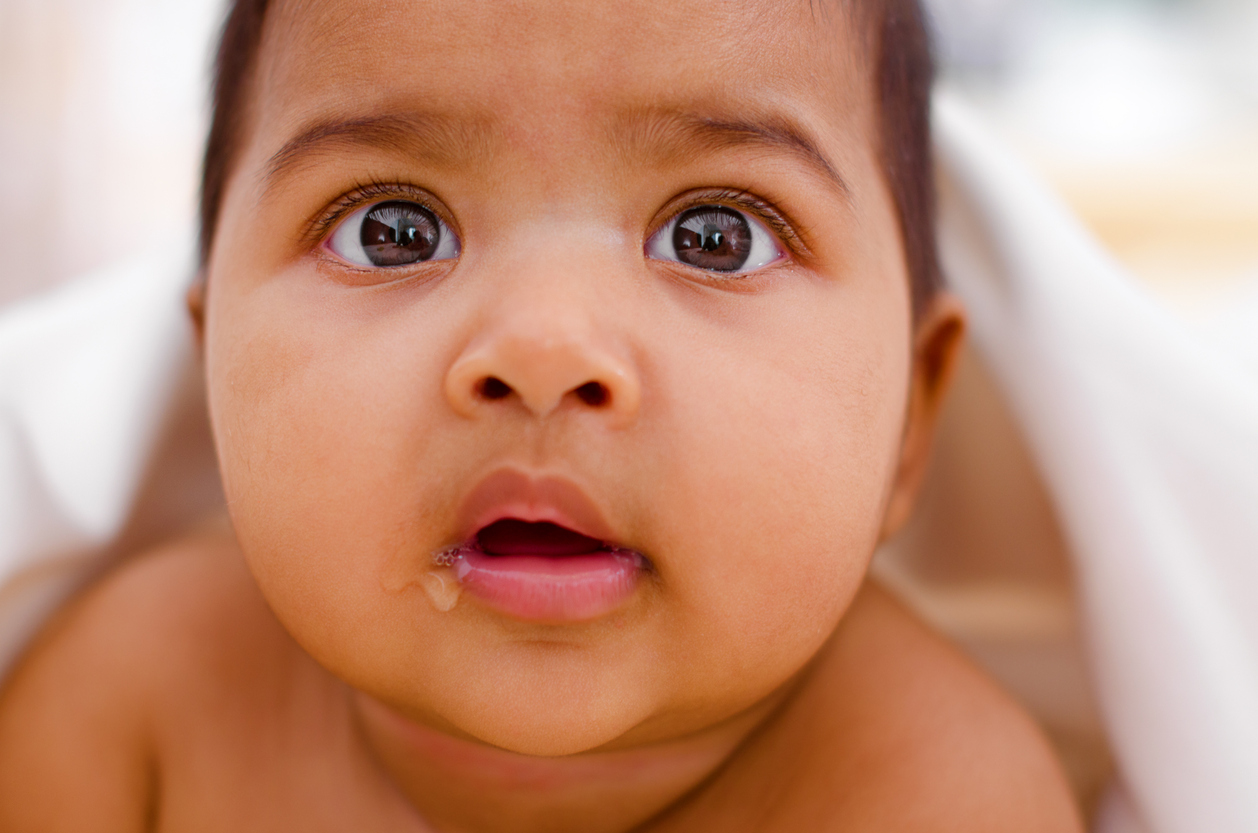 Curious Indian baby girl