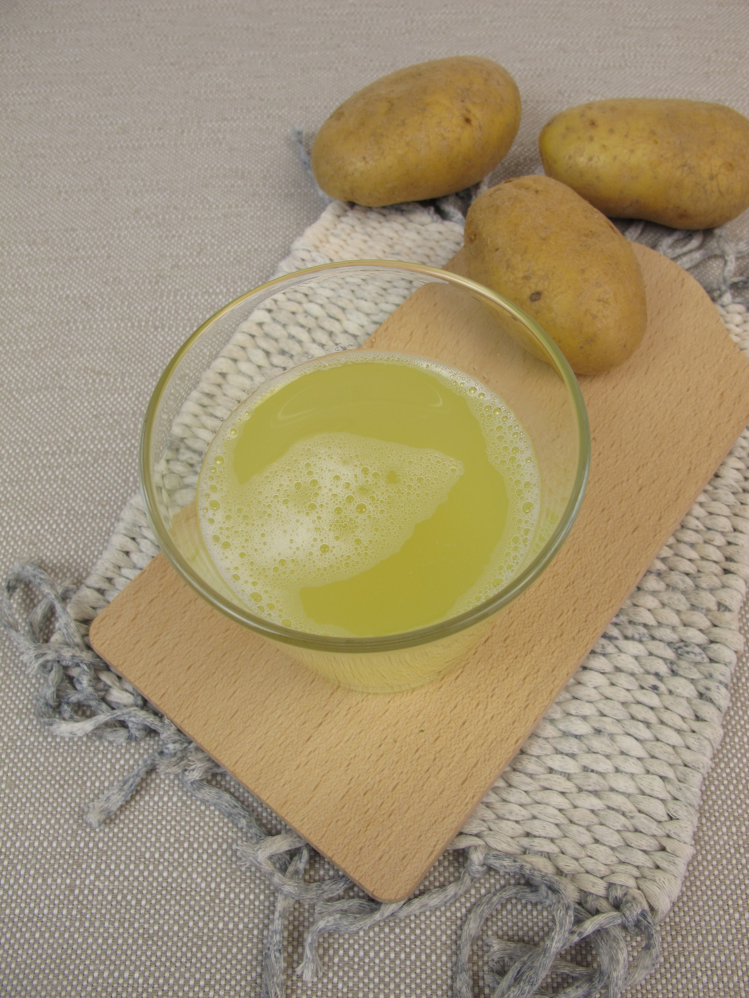 Raw potato juice