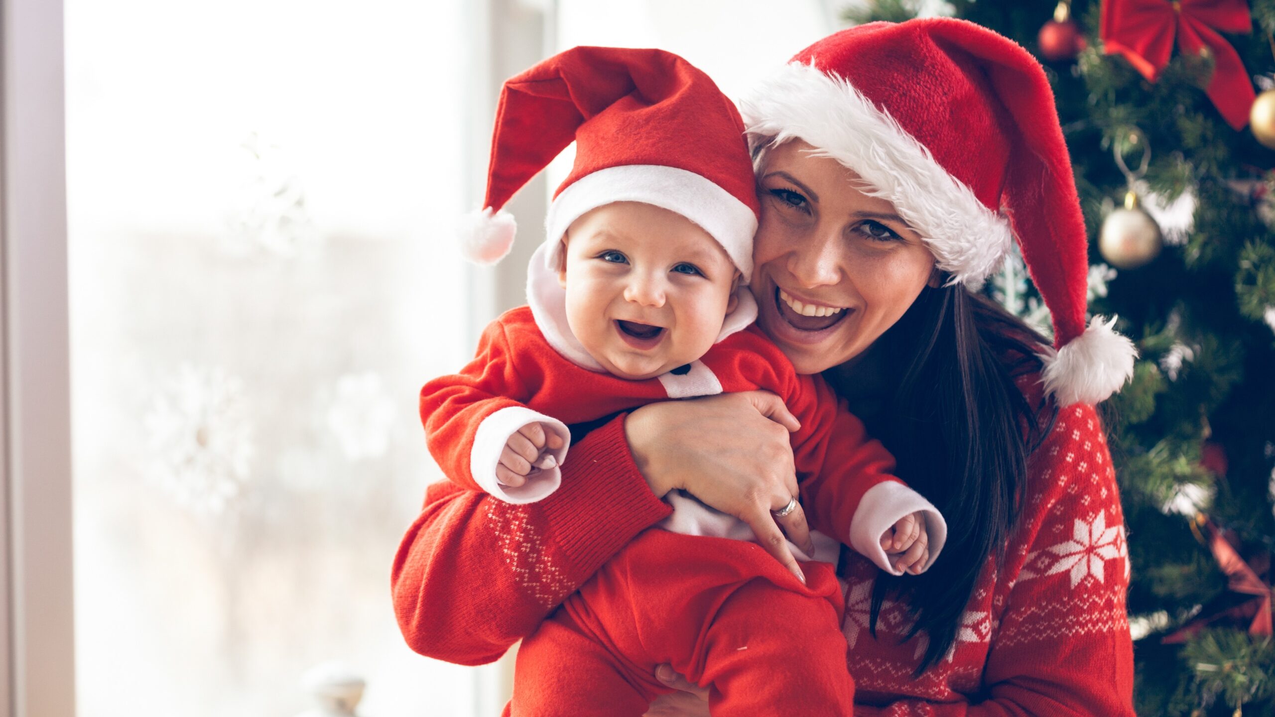 Mamá y bebé Navidad