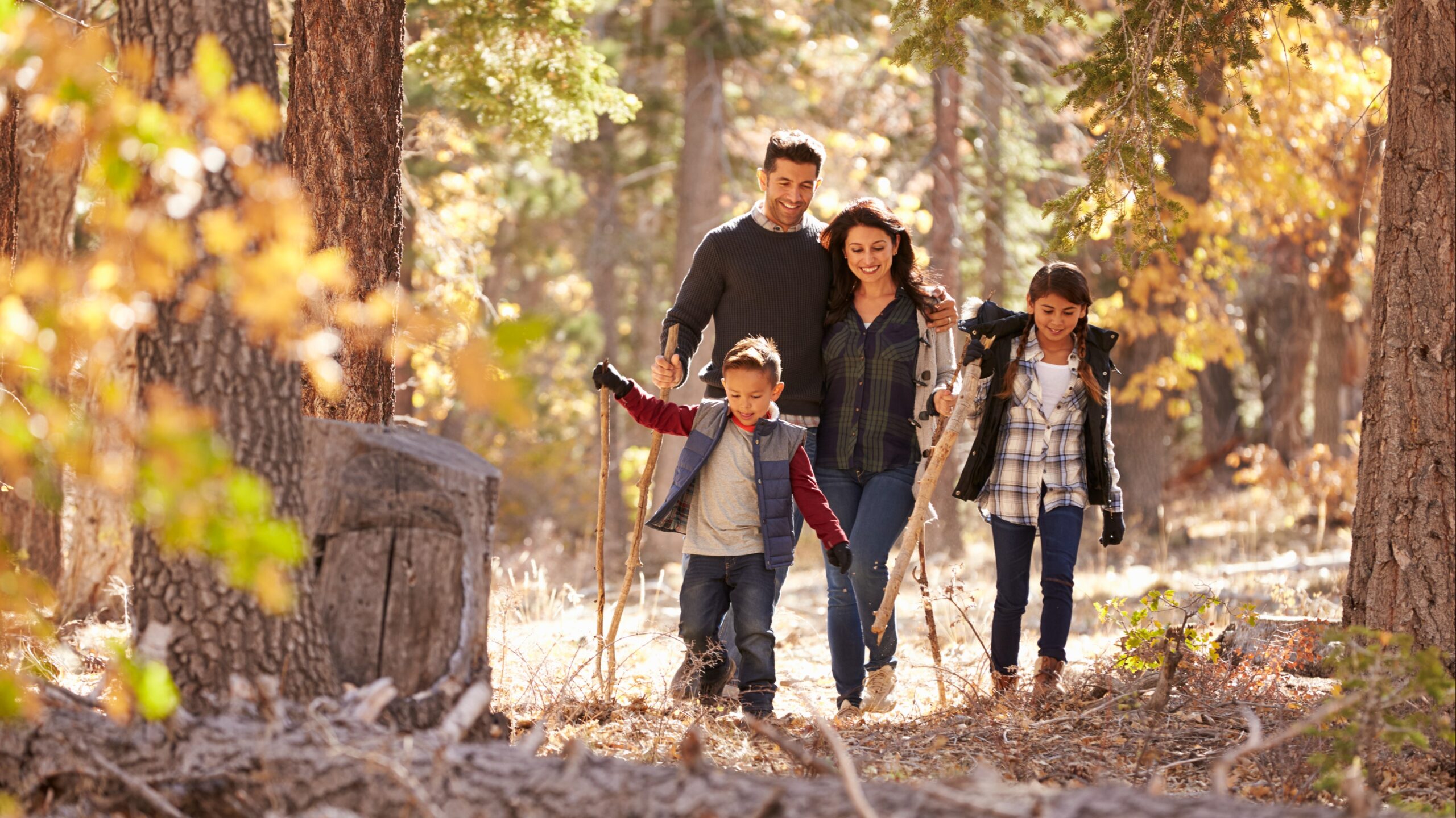 family hiking