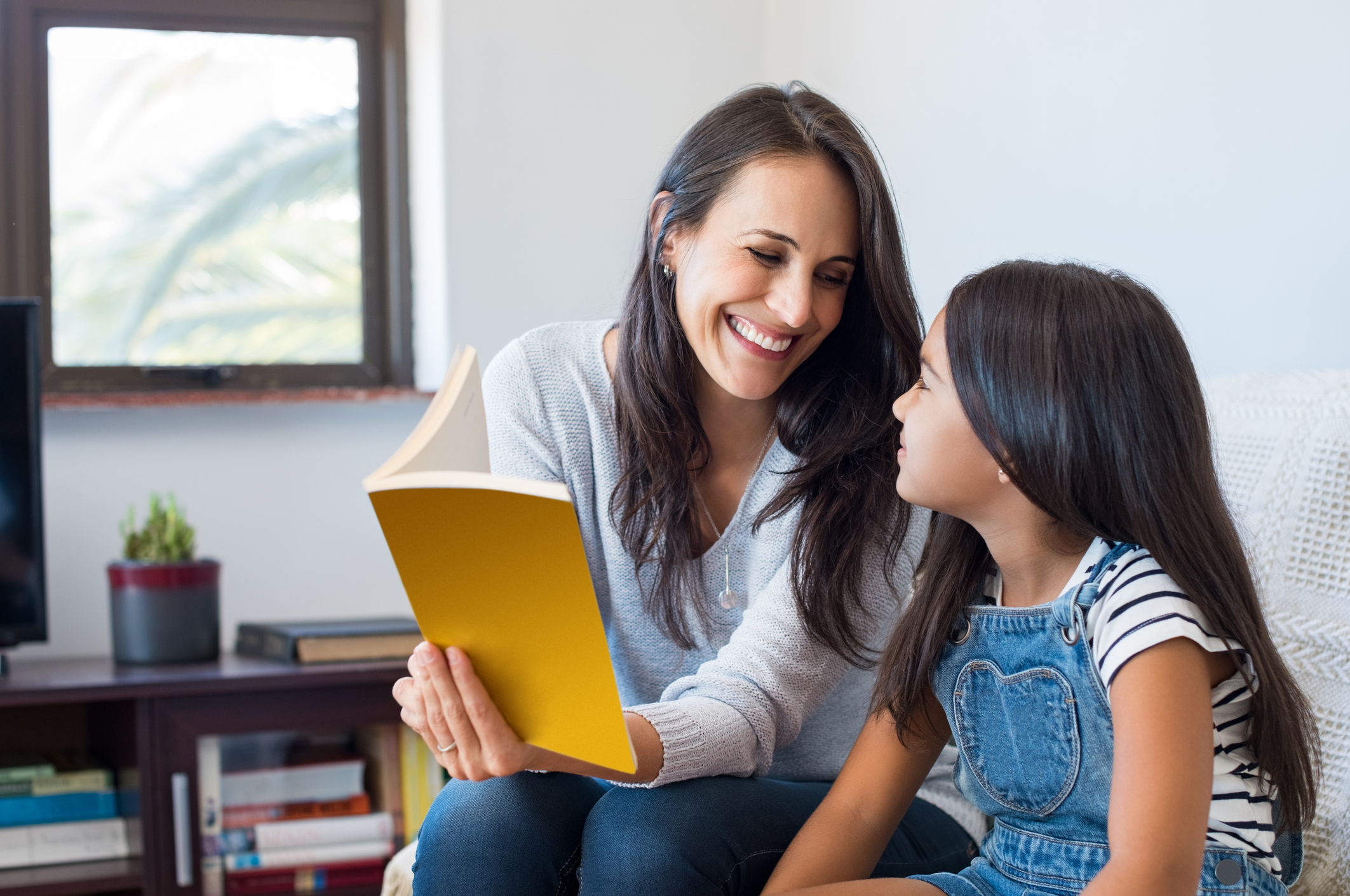 Mother reading to child