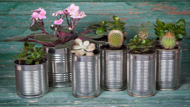 latas reusadas recicladas