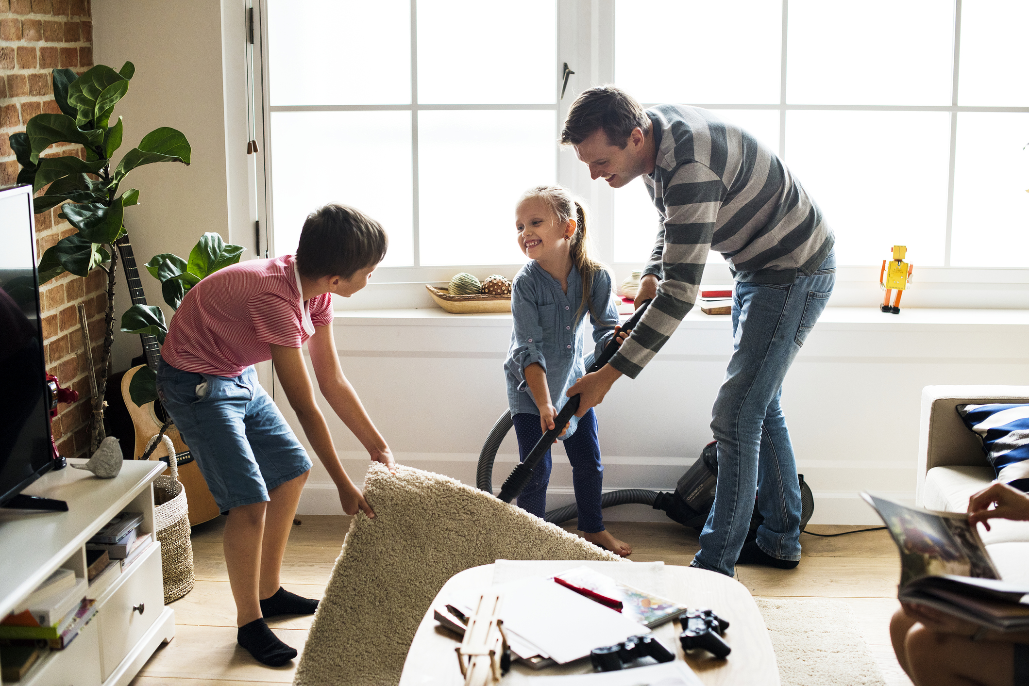 Kids helping house chores