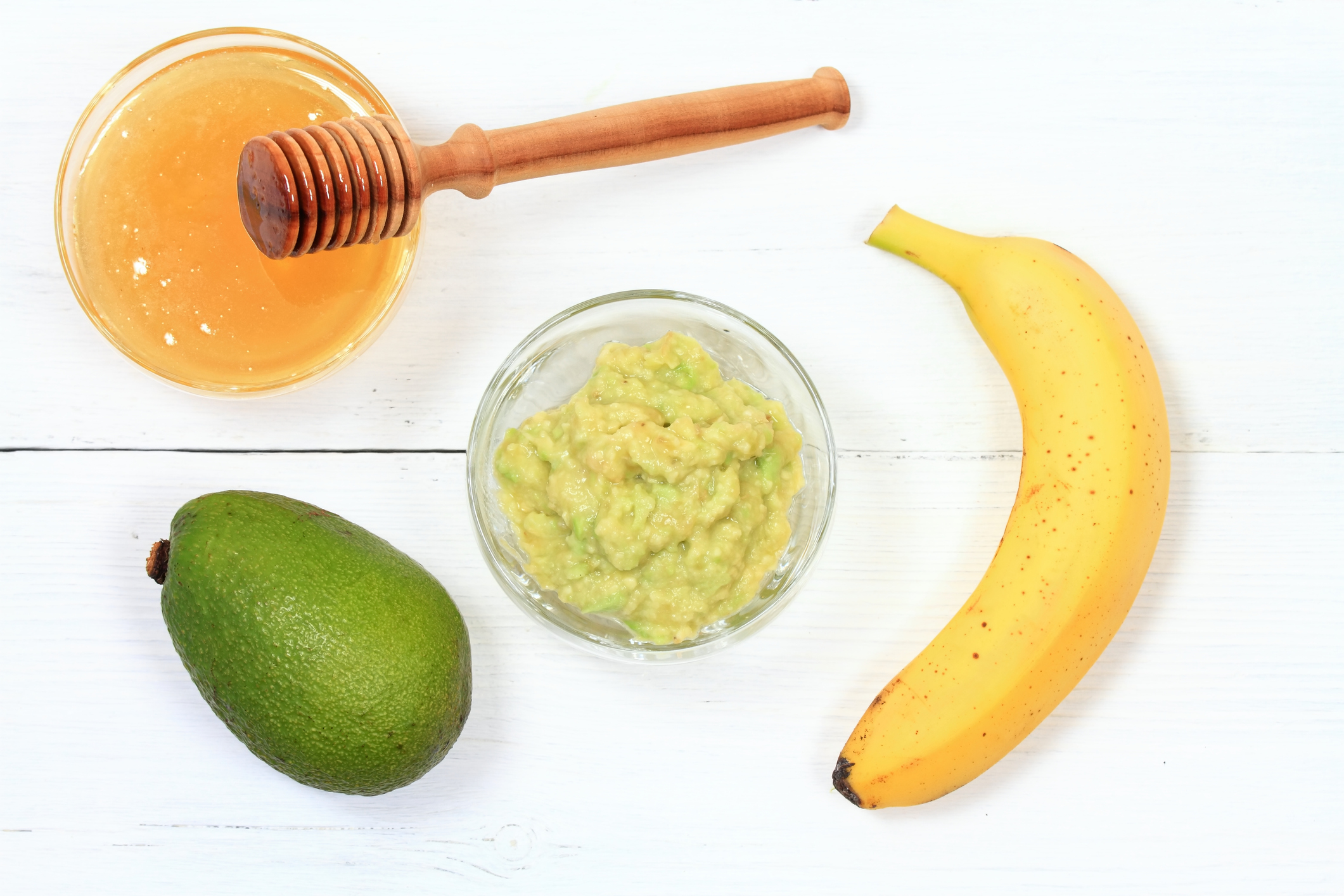 Face mask from avocado, yogurt, banana  and honey