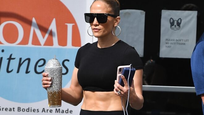 Jennifer Lopez at the gym