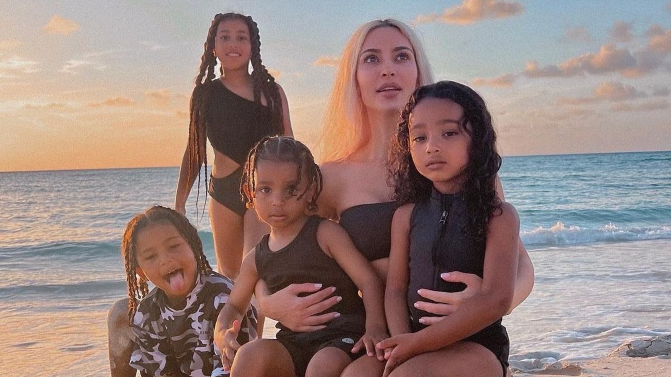 kim kardashian and her four kids