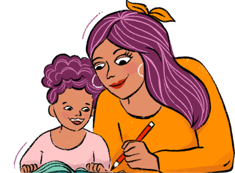 Mother with child illustration