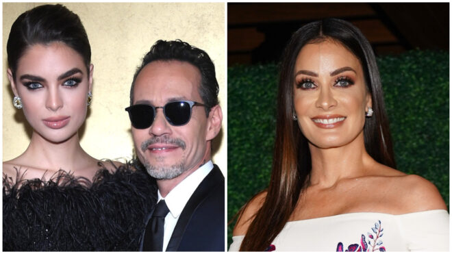 Marc Anthony y Nadia Ferreira con Dayanara Torres