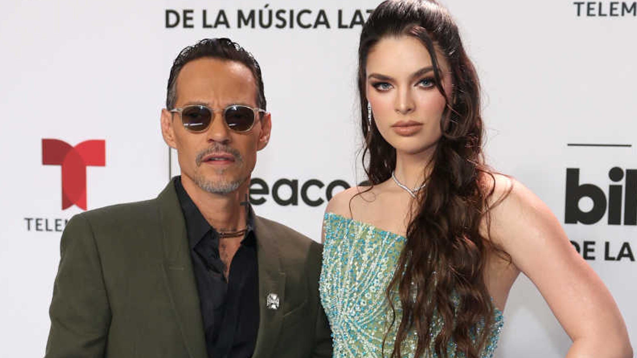 Nadia Ferreira y Marc Anthony en los Premios Billboard de la Música Latina 2023