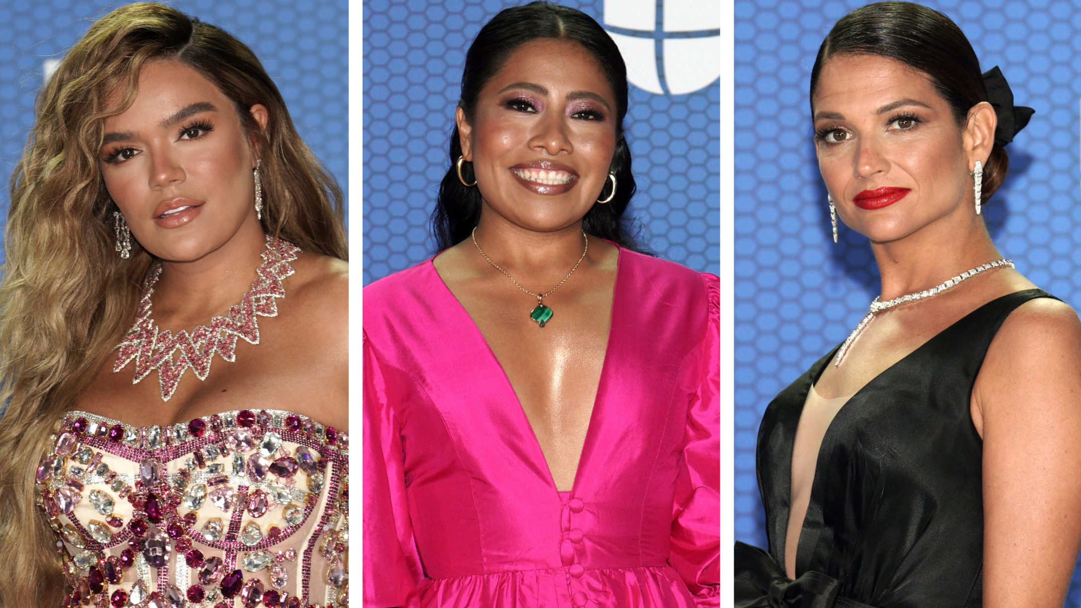 looks maquillaje y peinado latin grammy