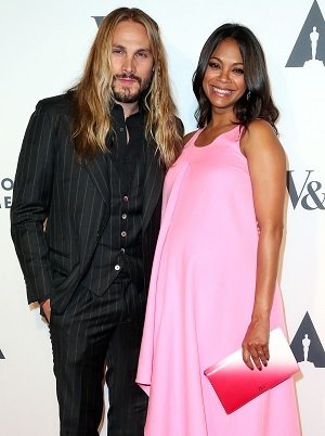 Zoe Saldana and Marco Perego