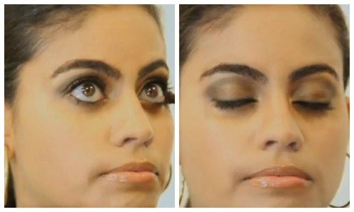 Bronze smoky eye