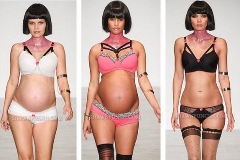 Pregnant Women in Lingerie